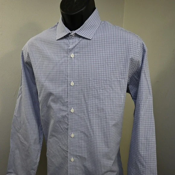 J.CREW Thompson Shirting Dress Shirt Plaid Long Sleeve Button Up Mens Large - Picture 2 of 10